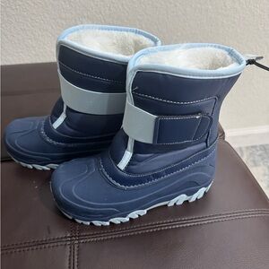 Cozy Navy Kids Snow Boots